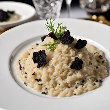 Risotto de Champagne com Trufas Negras