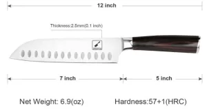 Imarku Chef Knife 7 Inch Santoku