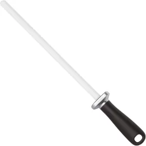 White Ceramic Knife Sharpener Honing Rod